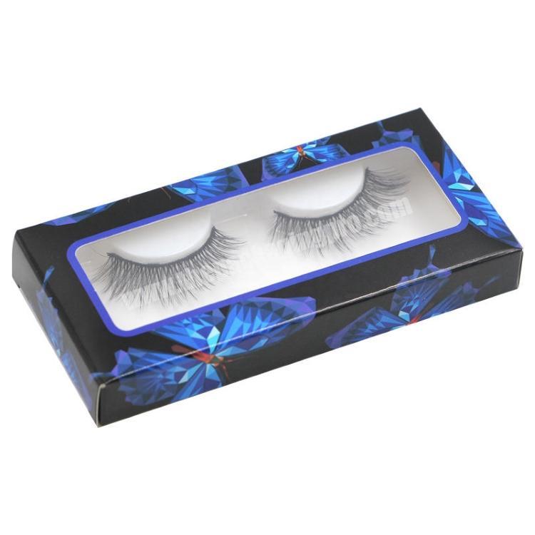 China Wholesale Professional Eyelash Box with Sticker Custom Gift Cosmetic Hot Stamping logo Kraft Paper