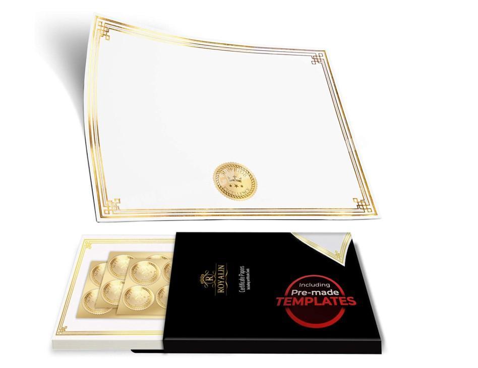 Chinese Factory Made Custom Certificate Printing Award Watermark Paper Gift Certificate Box