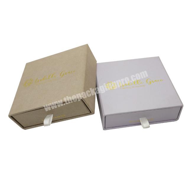 Chinese Manufacturer Custom Logo Printing Cardboard Drawer Small Jewelry Box
