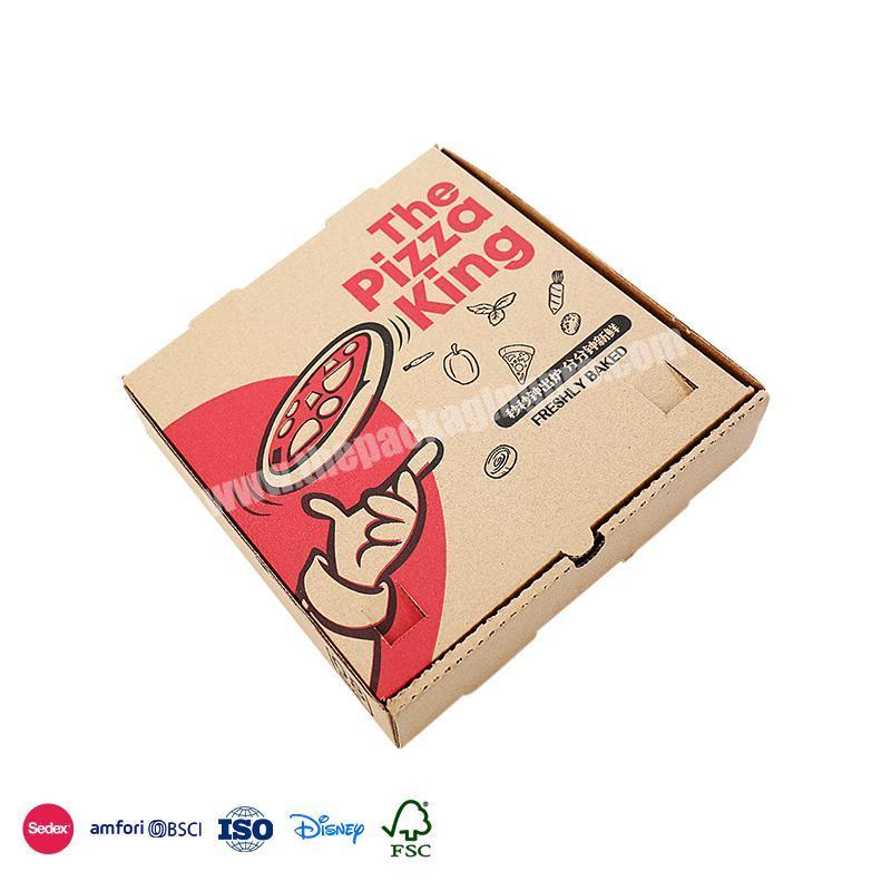 Chinese factory customized logo and size mailer packing food kraft corrugated boxes for pizza and pet food