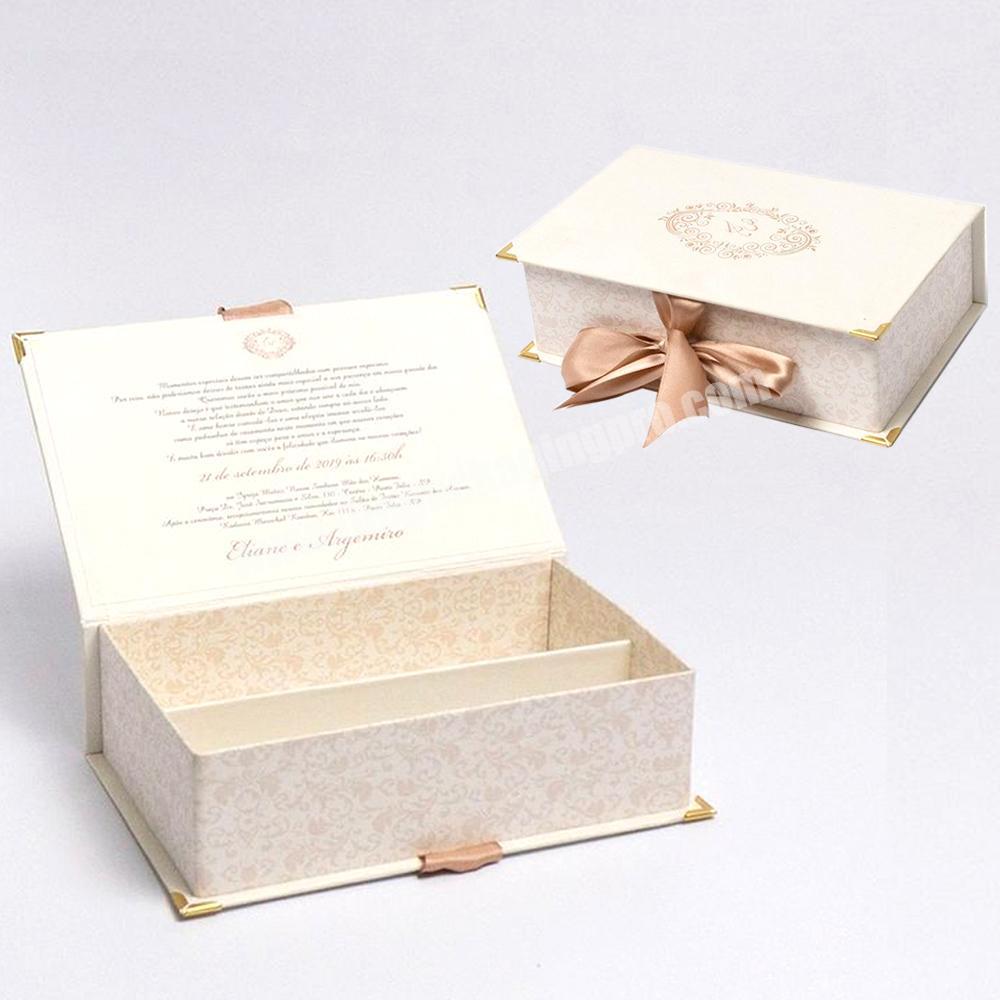 Chinese wedding folding magnetic mini girls gift box set for wedding surprise gift box with lid flat packed square gift box