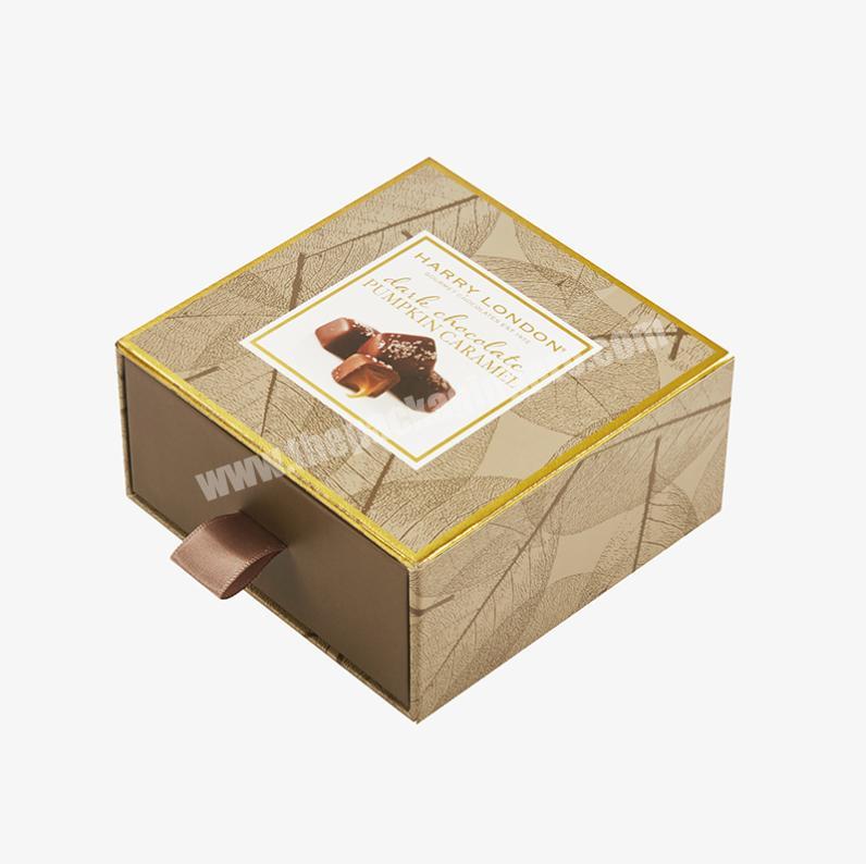 Chocolate Covered Strawberry Small Gift Paper Packing Luxury Custom Truffle Chocolate Bar Packaging Boxes
