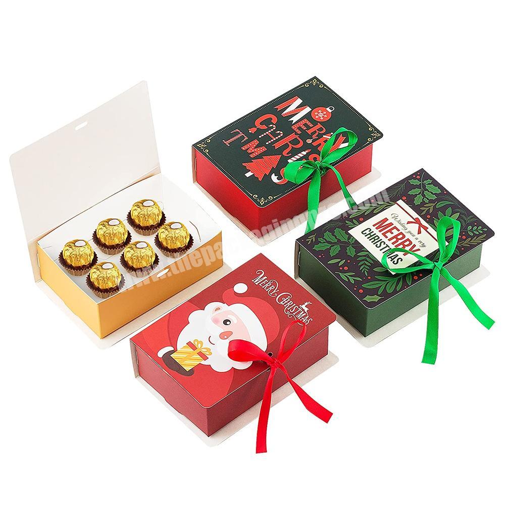 Christmas Candy Holiday Chocolate Candy Gift Box Packaging Homemade Chocolates Cute Cookie Box Holiday Small Christmas Gift Box