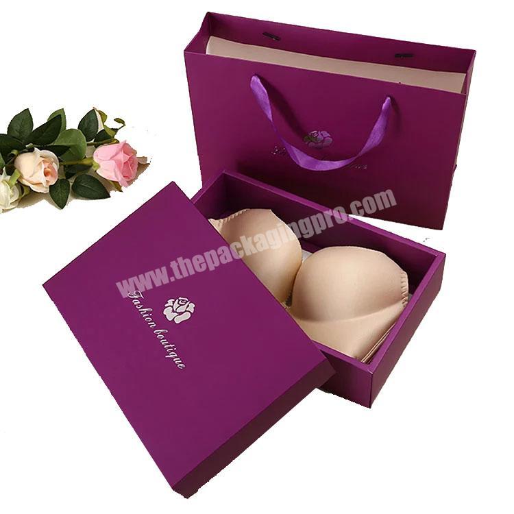 Closure Wholesale Plain OEM Luxury Square Clothing Pink Magnetic Cardboard Paper Lingerie Packaging Box With Custom Logo