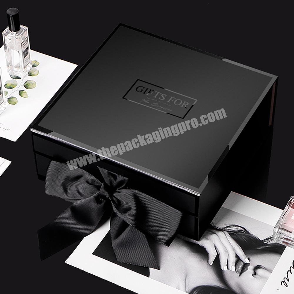 Clothing packaging boxes luxury custom logo design kraft folding magnetic gift box christmas gift magnetic packaging paper box wholesaler