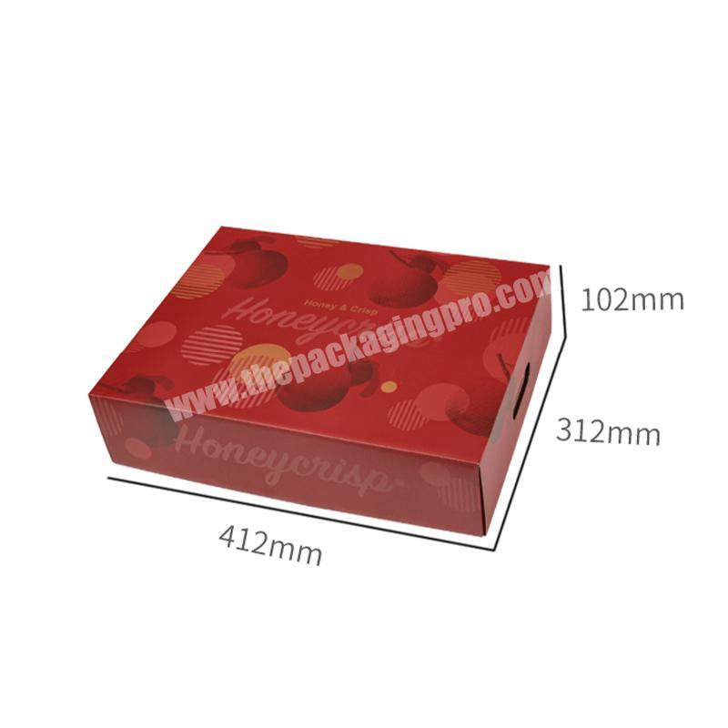 custom Comfortable New Design Red Side Cutout Bracelet with Ribbon Decoration apple fruit packaging boxes 