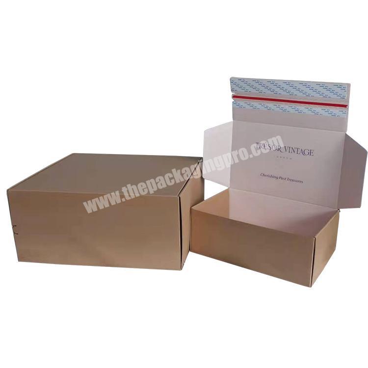 Corrugated Customized Luxury Evening Dress Shipping Boxes Large Clothing Shipping Boxes With Logo Print