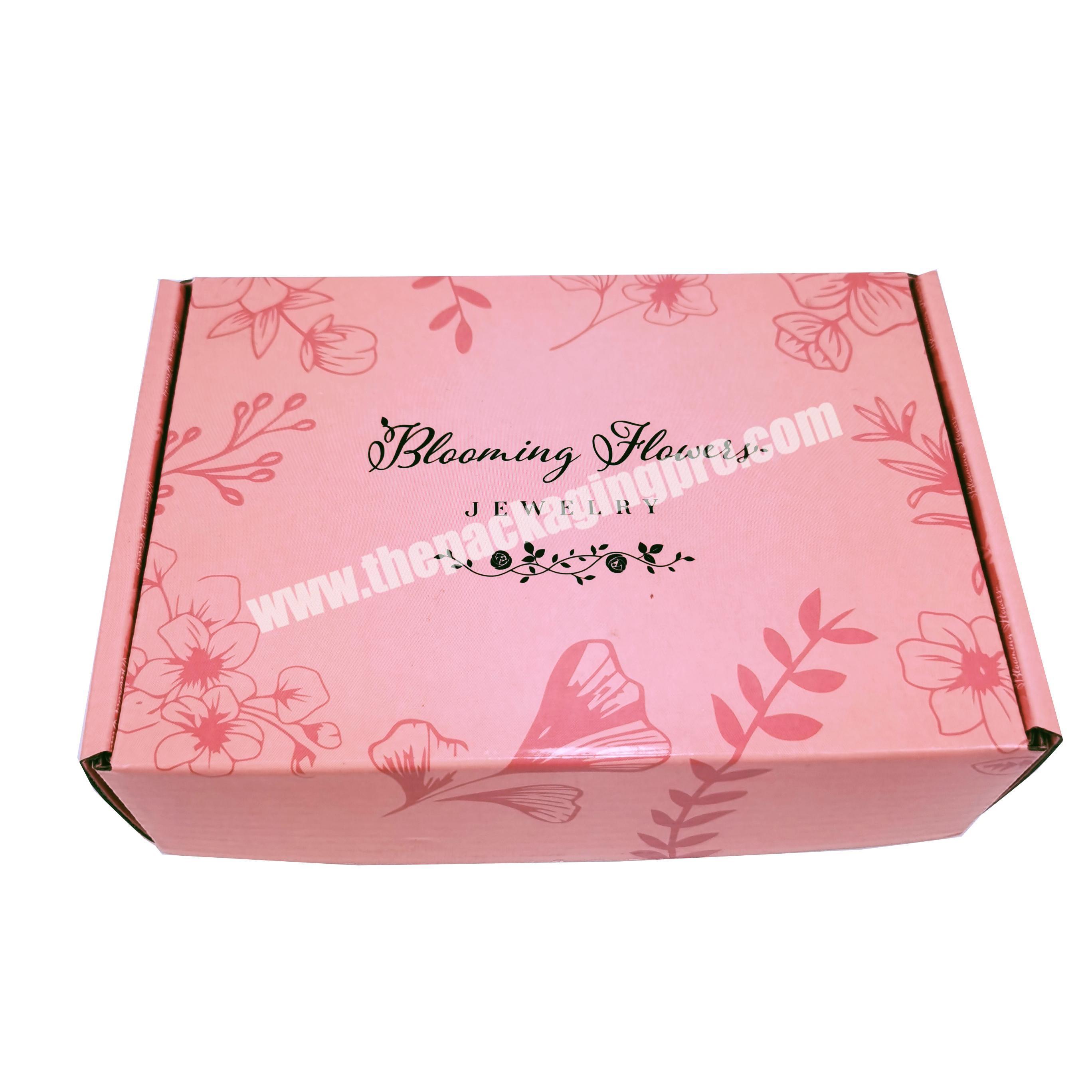 Custom Printed Paper Corrugated Shipping Boxes Mailer Folding Paper Box for Jewelry Ring Necklace bracelet packaging