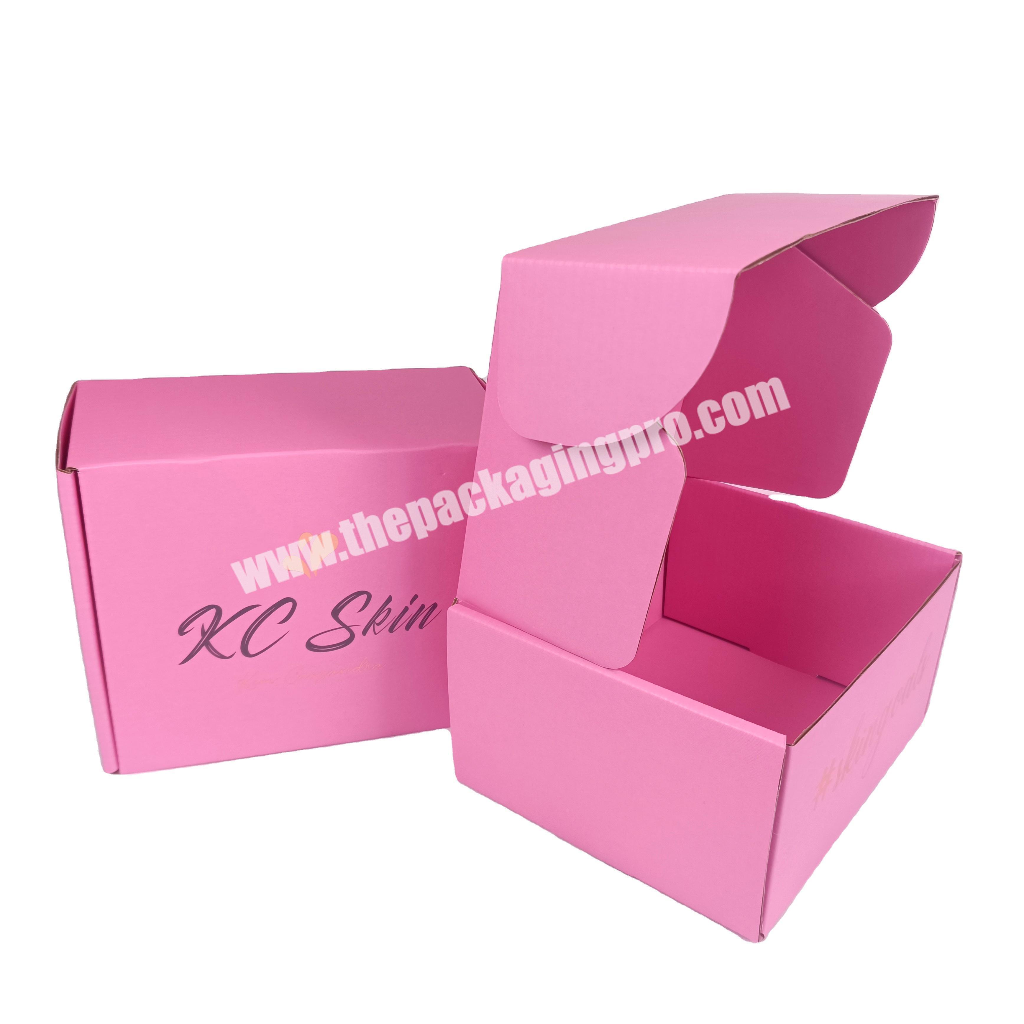 Corrugated E-flute gold foil custom  shipping boxes mailer packaging boxes for Clothing Shoes Dress Apparel  Lingerie mailer