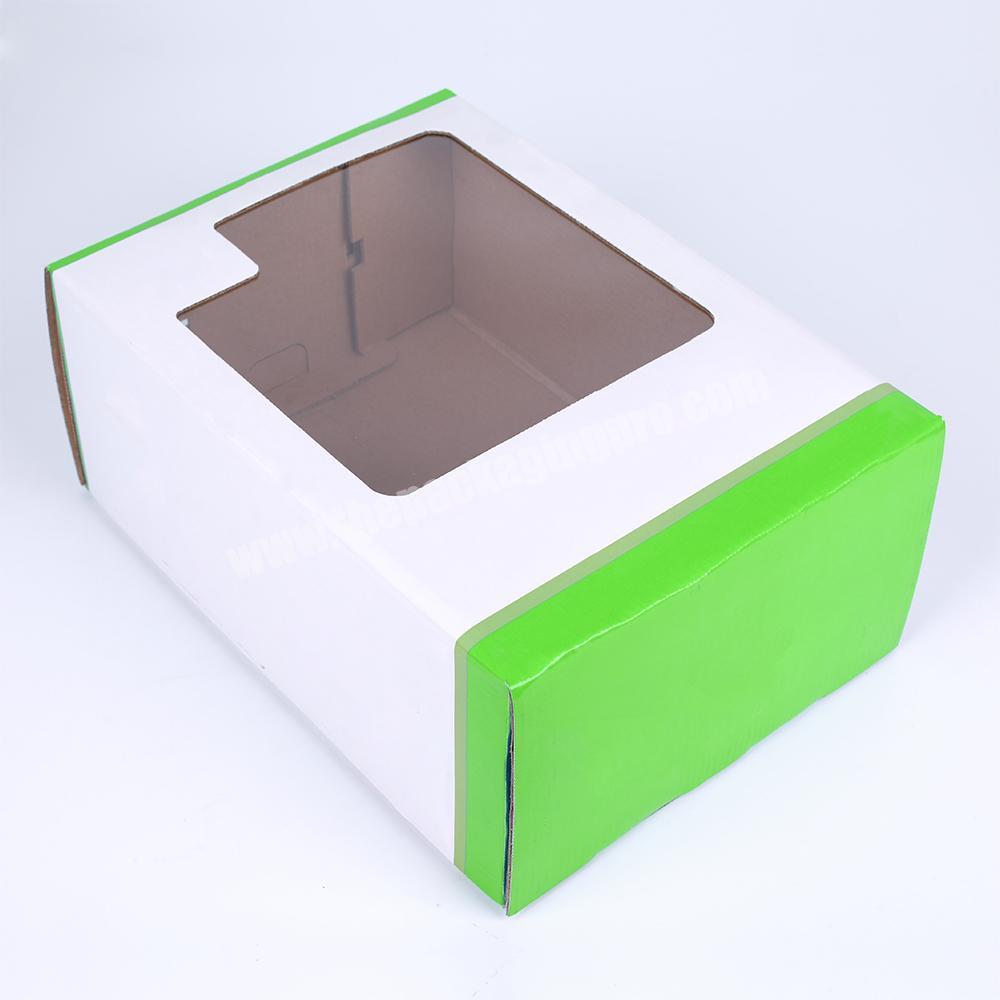 Corrugated box Custom E-flute folding packaging box with window