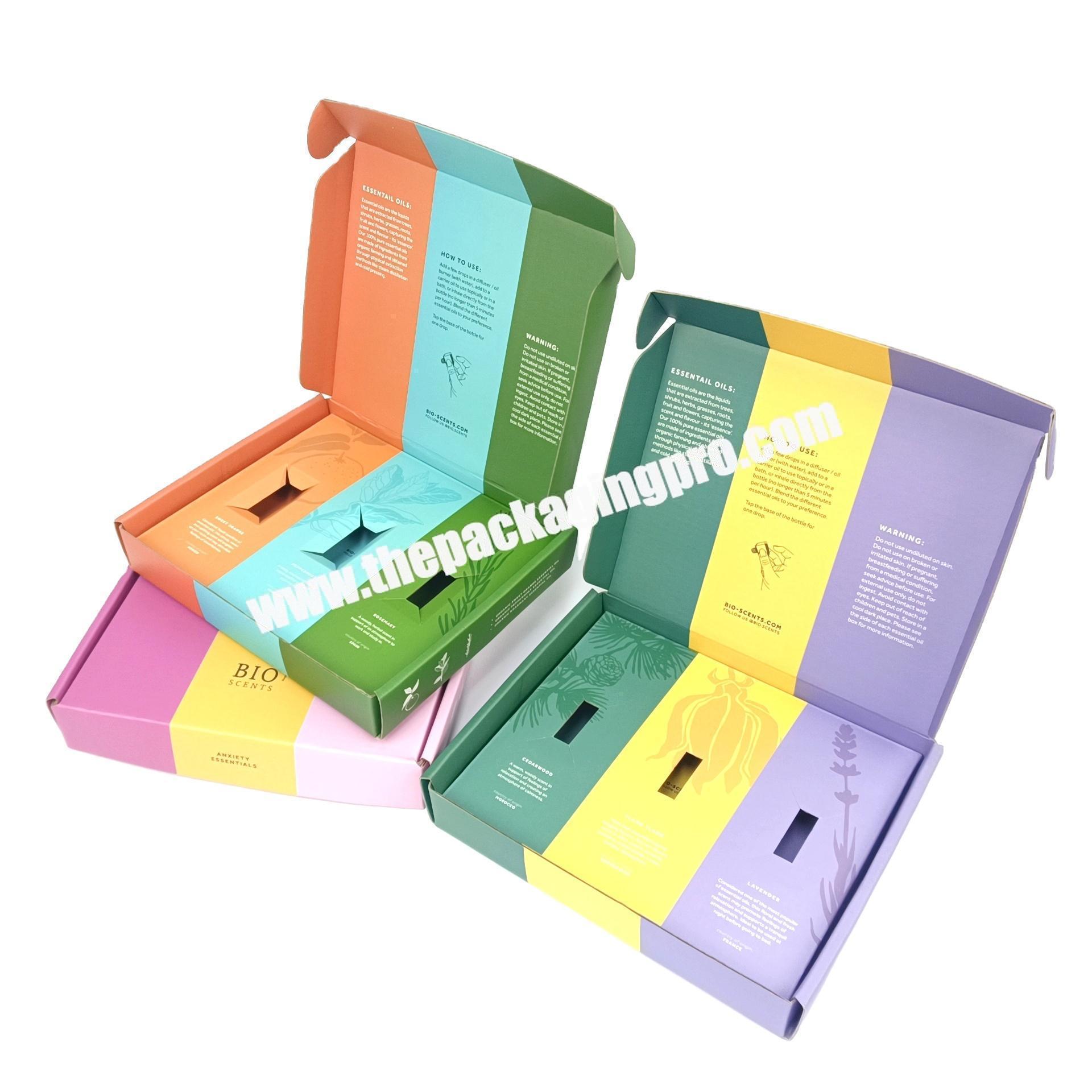 Wholesale custom design paper packaging boxes essential oil cardboard box