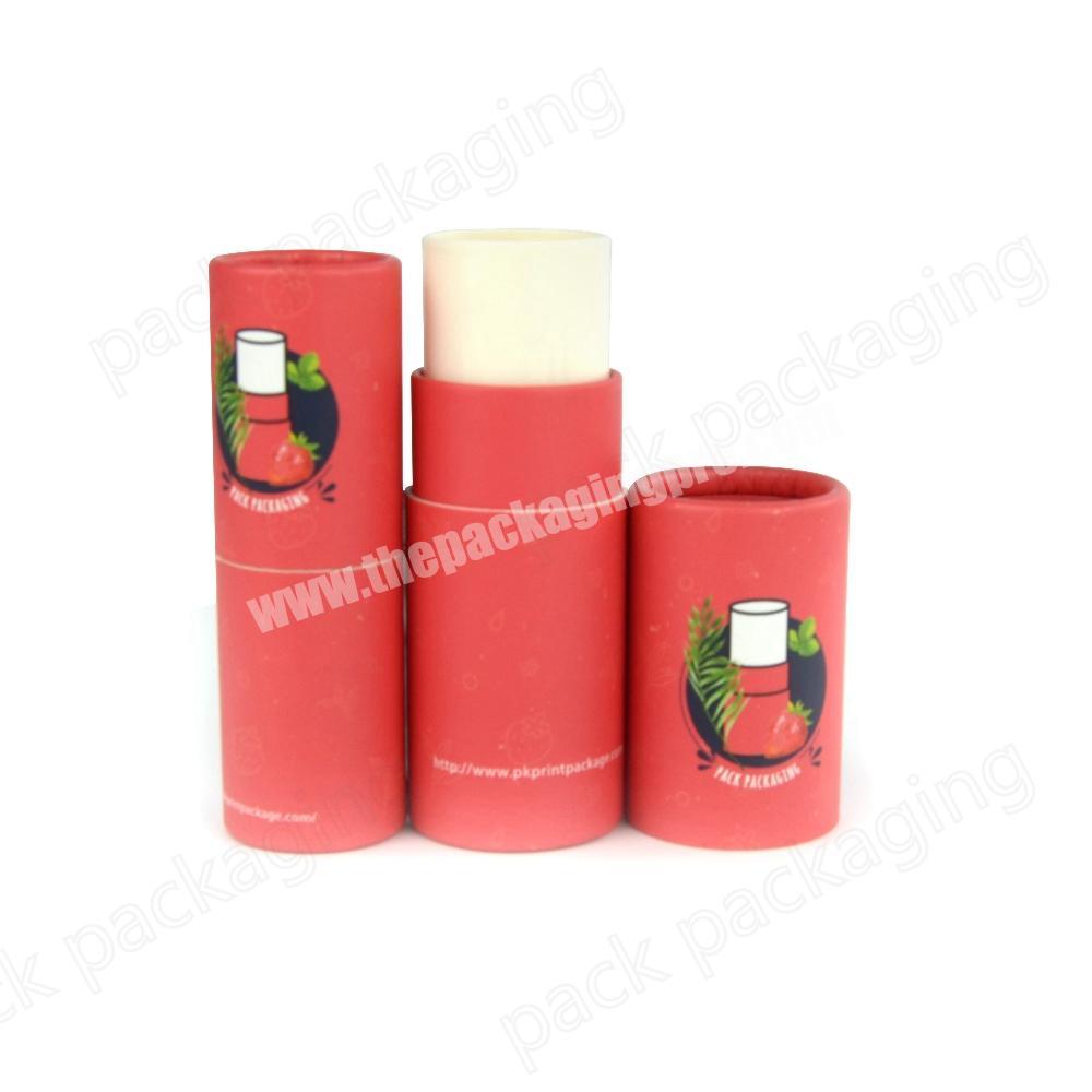 Cosmetic Packaging Food Grade Twist Up Tube for Deodorant Stick Solid Perfume Custom LOGO Cardboard Round Packaging