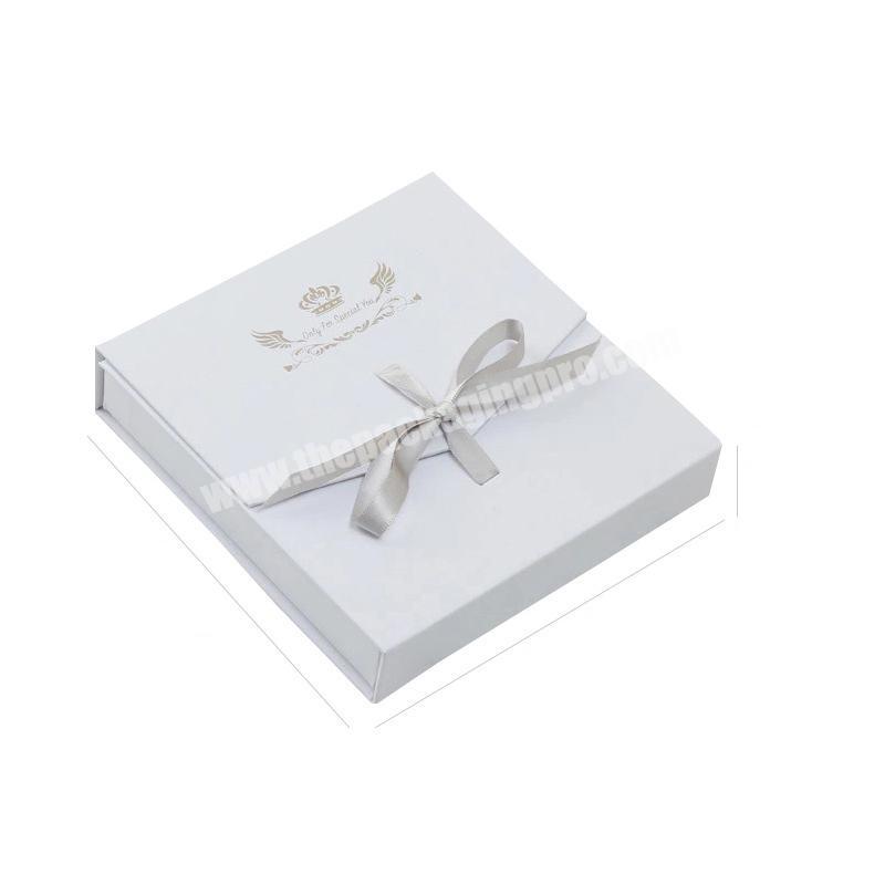 Creative White Paper Gift Packaging Boxes with Bow for Anniversaries Weddings Birthdays Gift Pack