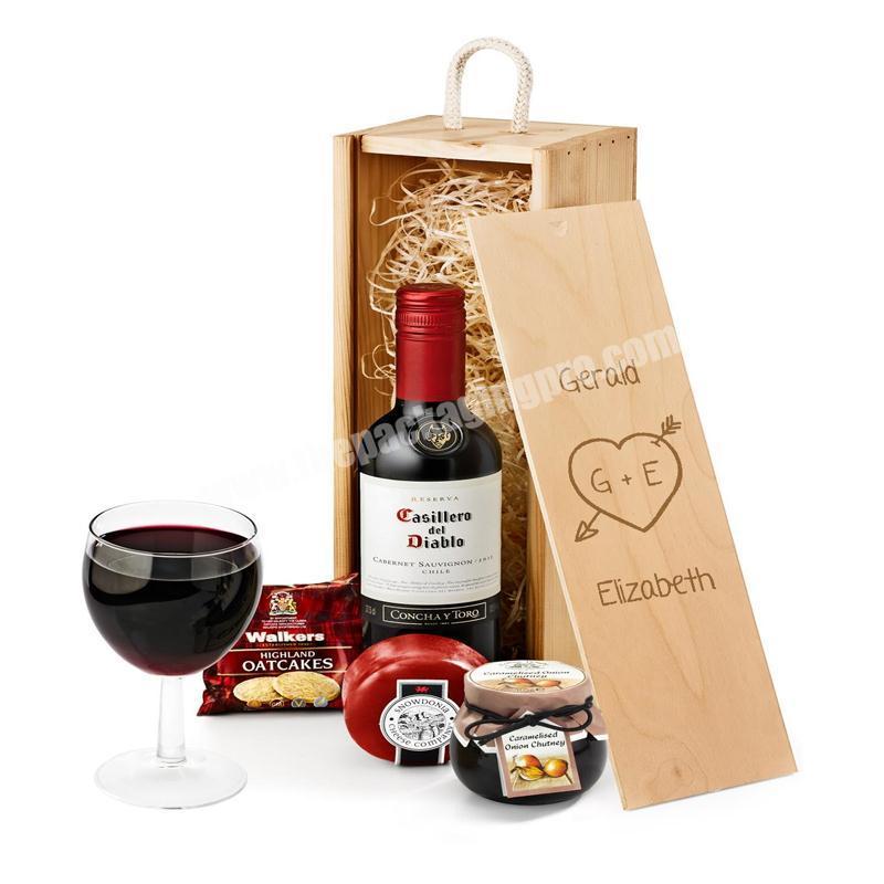 Creative custom printed luxury paper cardboard beer red wine gift box set  single bottle packaging foldable
