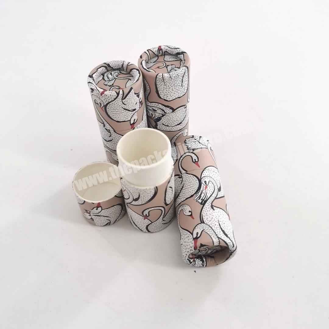 Custom 100% Natural Biodegradable Cardboard Container Push Up Kraft Paper Tube For Cosmetic Lip Balm