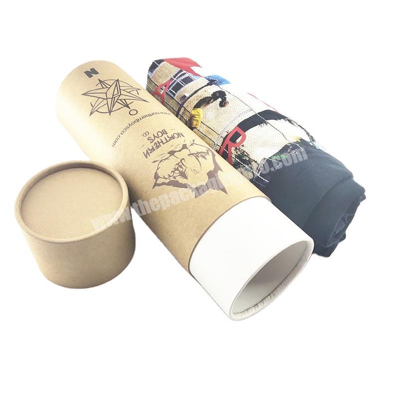 Custom 100% recycled custom cardboard paper tube for tshirt packaging