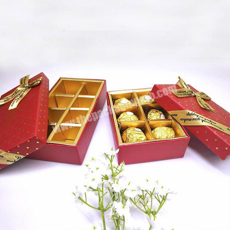 Custom 6pc chocolate gift box with custom logo or chocolate paper box packaging