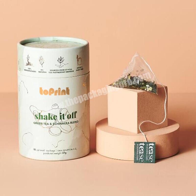 Custom Air Tightness Tea Packaging Cardboard Aluminum Tube Jar Paper Tube Black Tea Tin Packaging Box