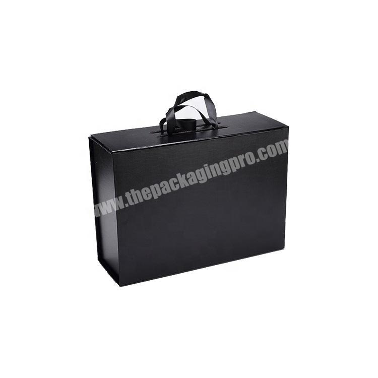 Custom Black Cardboard Packaging High End Shoe Box Magnetic Paper Gift Box