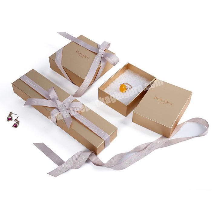 Custom Brand Logo Luxury jewelry box paper ring box package made in China