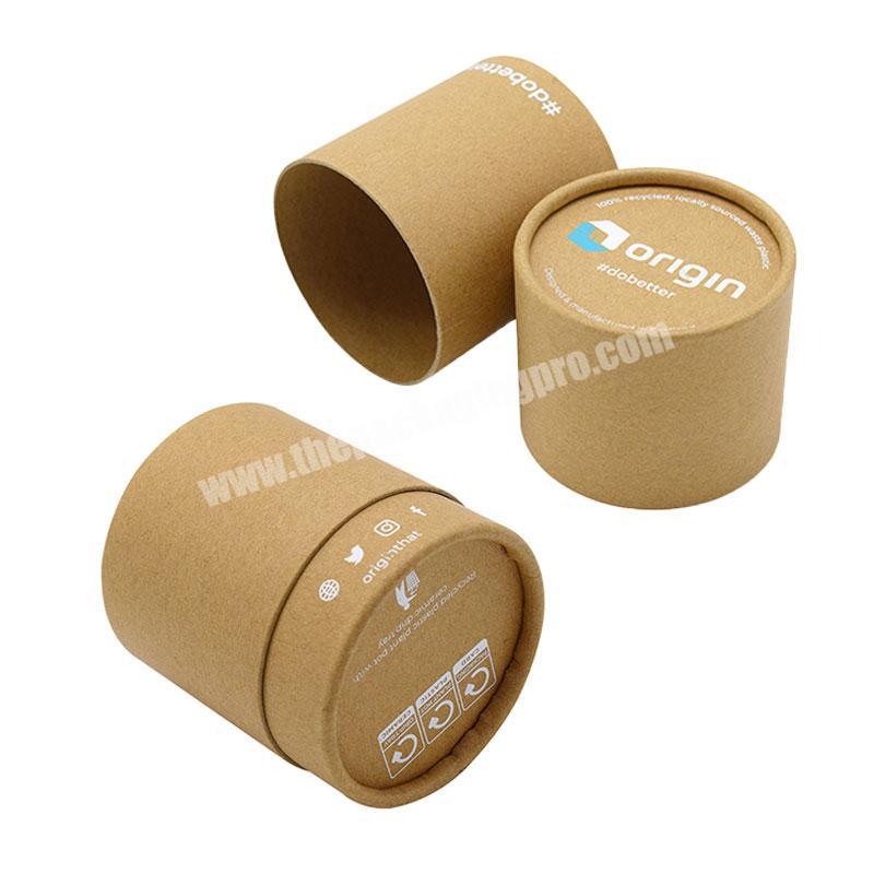 Custom Candle Packaging Cylinder Tube Biodegradable Kraft Paper Candle Tube For Soy Wax Candle Packaging