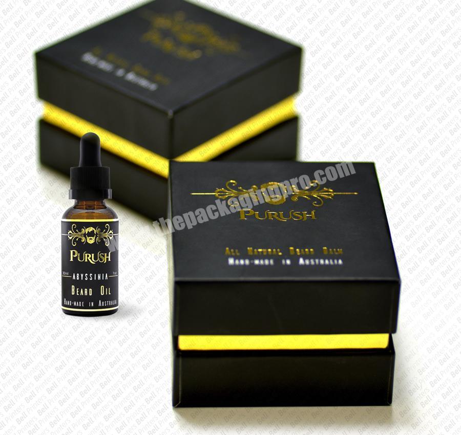 Custom Cardboard Skincare Box Empty Beard Oil Gift Packaging Beard Oil Boxes