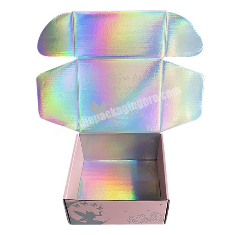 Custom Carton Shipping Box Mailers Printing Lip Gloss Holographic Packaging Shipping Boxes With Logo
