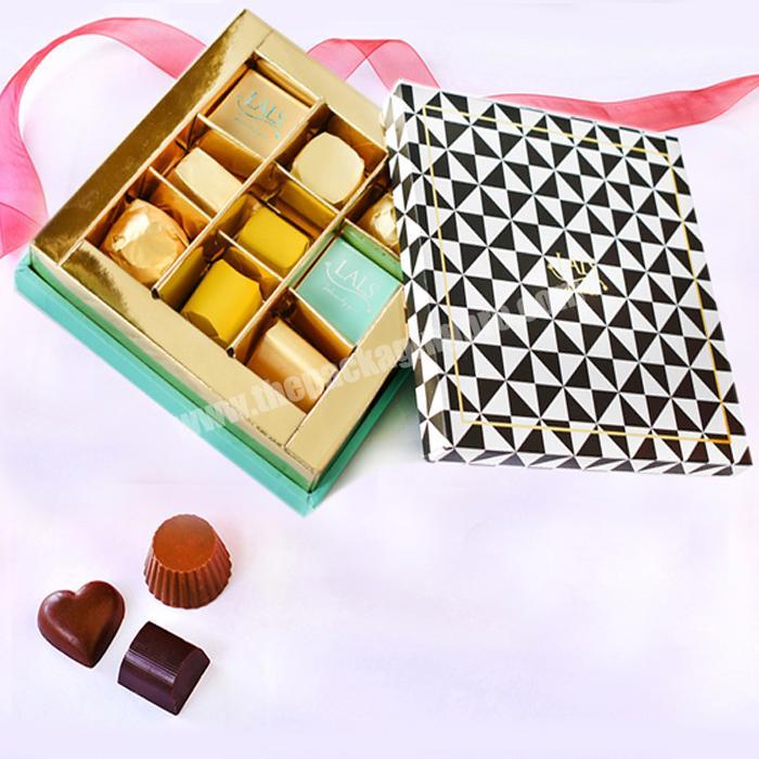 Custom Chocolate Packaging Paper Ramadan Basket Eid Mubarak Box Assorted Mother's Chocolate Eid Mubarak Gift Box
