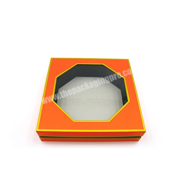 Custom Clear Lid Kraft Paper Rigid Display Boxes Cardboard Toy Packaging Doll Gift Box with PVC Window