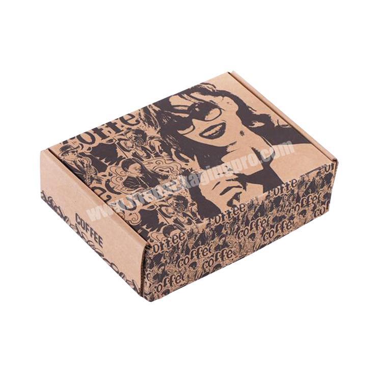 Custom Coffee Beans Tea Corrugated Packaging Posting Mailer Shipping Box for Online Shop