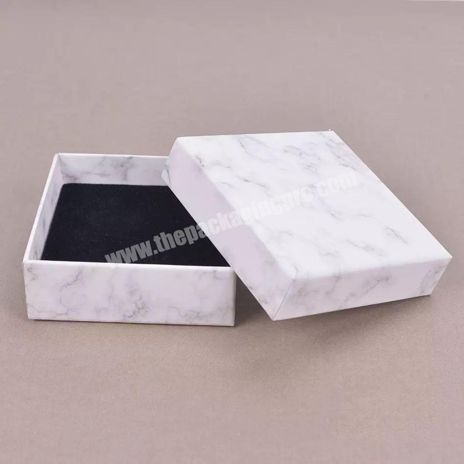 Custom Cold Marble Cardboard Jewelry Gift Boxes Square High-end Lipstick Jewelry Paper Gift Box
