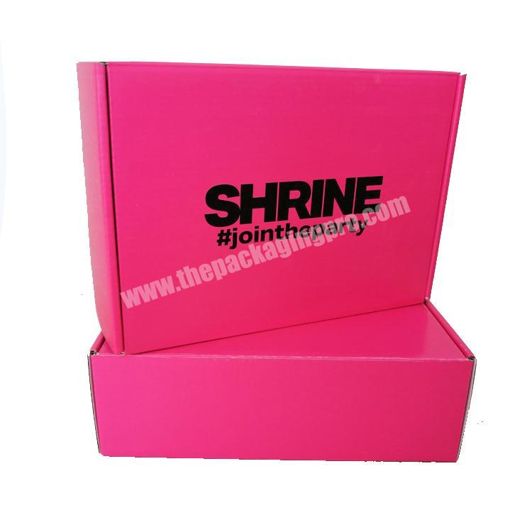 Custom Corrugated Recycled Gift Shipping Cloth Pink Mailer Boxes