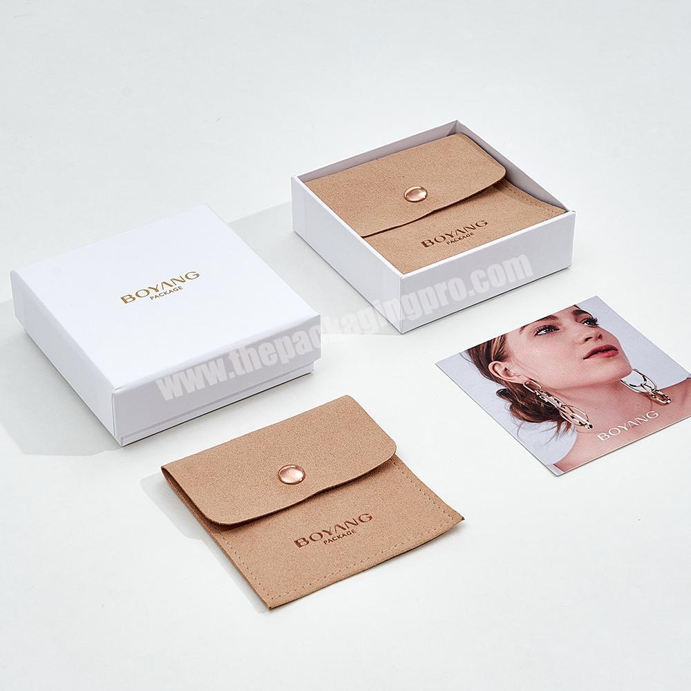 Custom Design Recycled Eco Beige Paper Earring Packaging Jewelry