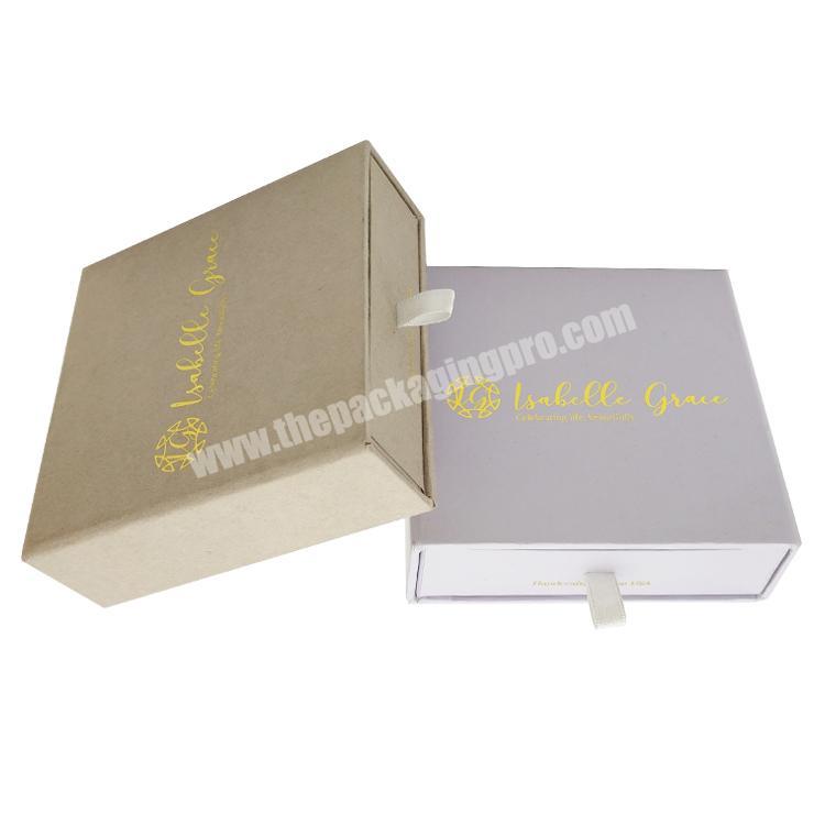 Custom Design Drawer Storage Paper Packaging Box Black Kraft Magnetic Paper Box Jewelry Packaging