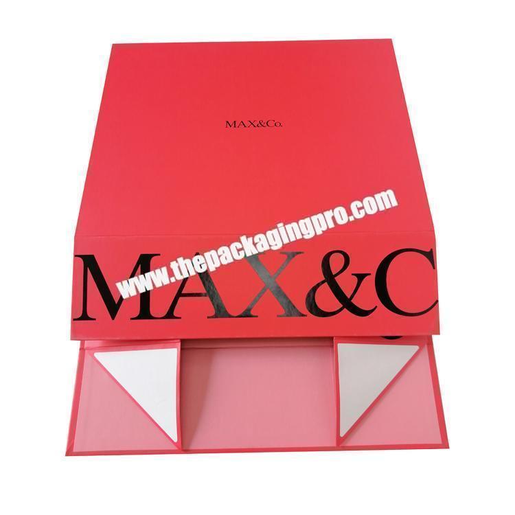 Wholesale custom print luxury grey paper board red gift packing magnetic gift box packaging