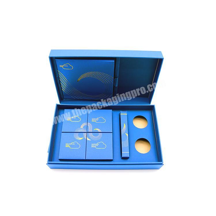 Custom Design Hot Stamping Luxury Moon Cake Boxes Paperboard Mooncake Packaging Gift Boxes With Magnetic Lid