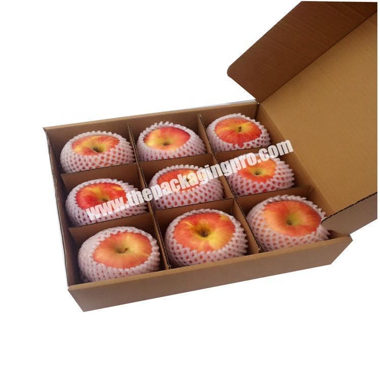 Full color printing fruits cardboard corrugated corrugated shipping custom apple packaging