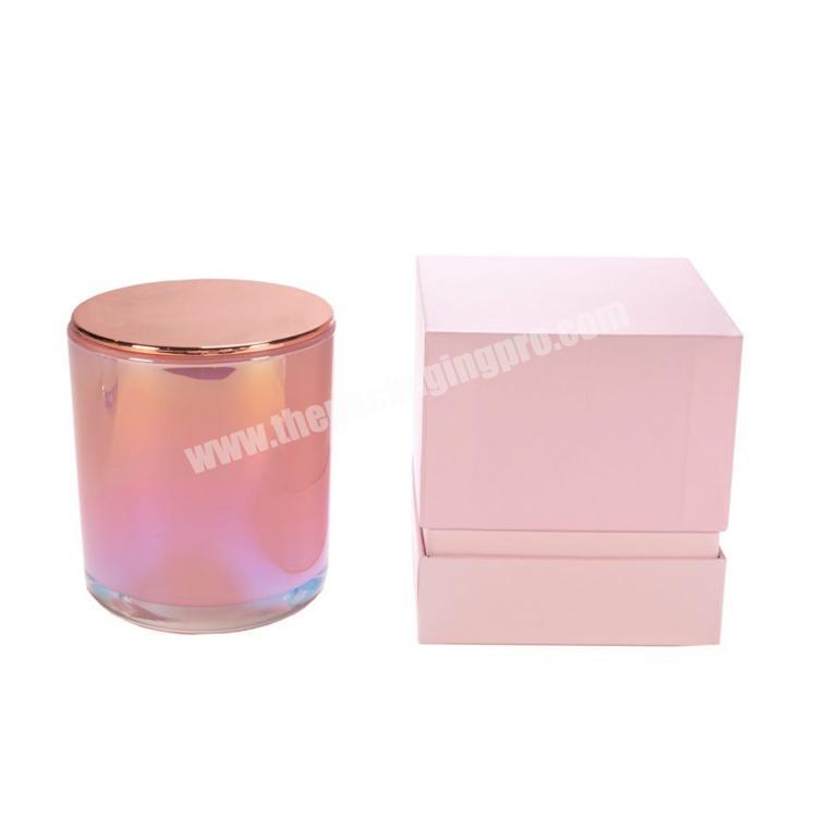 Custom Design Luxury perfume Candle Gift Jar Storage Paperboard Lid and Base Shoulder Box Packaging