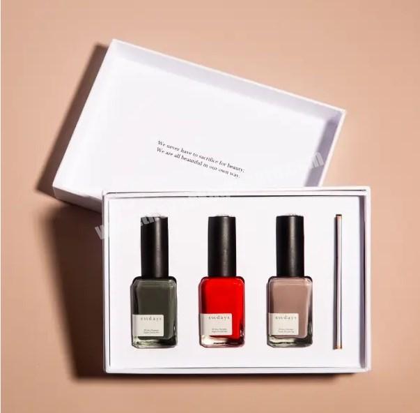 Custom Design Paper Magnet Cosmetic Nail Care Box Gift Boxes Nail Polish Packaging Box