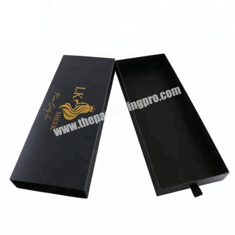 Luxury Hot Sale Hair Extension Small Crafts Box With WindowCardboard Box For Hair Extension Drawer box wiht Silk insert