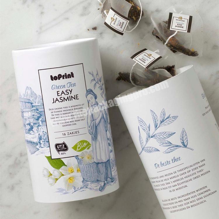 Custom Designs Tea Bag Packaging 100% Biodegradable Pure Paper Boxes For Packiging