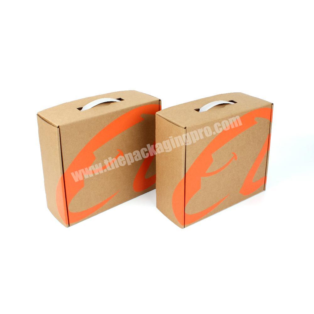 Custom Eco Friendly Professional Original Kraft Corrugated New Packaging Mailing Box with Handle