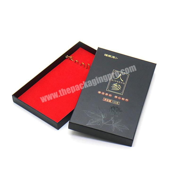 Custom Health Functional Food Packaging Box Red Ginseng Root Liquid Luxury Ginseng Gift Paper Packaging Box