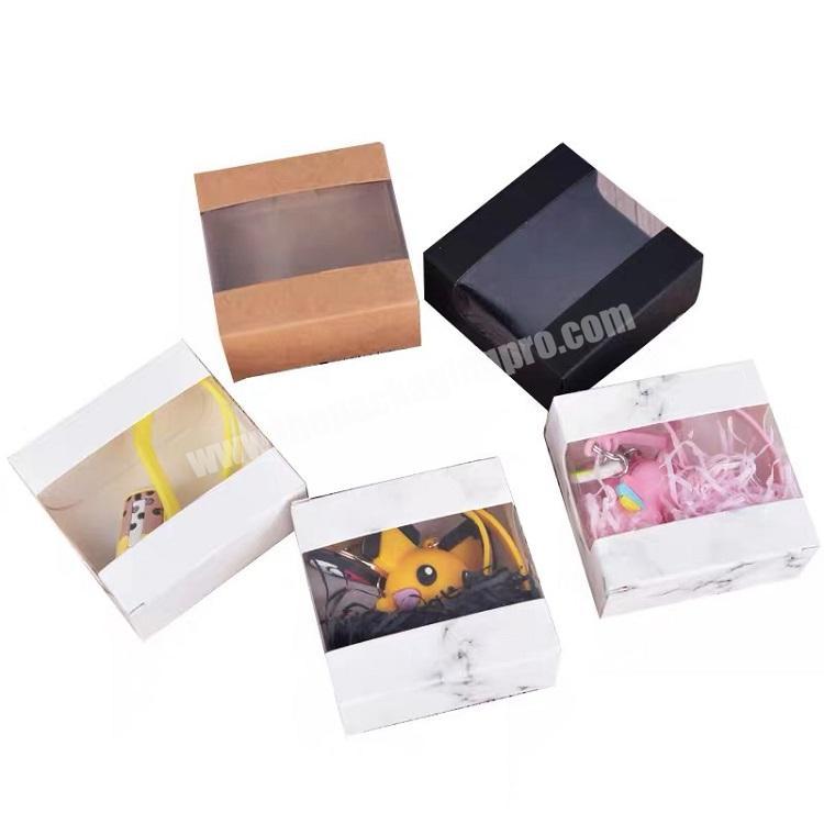 Custom High-end Matte  Foldable Paper toys Packaging Gift Box with clear window