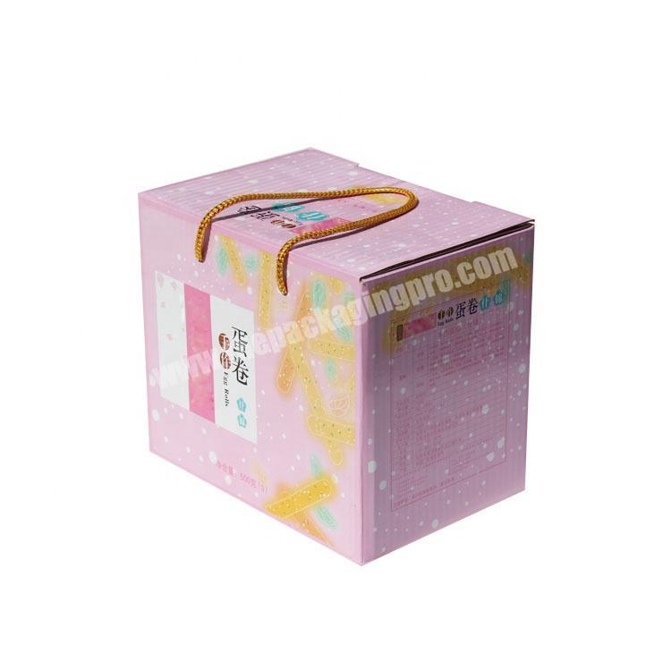Custom  High quality  Corrugated Paper Package Empty Box with Handle  Packaging Box