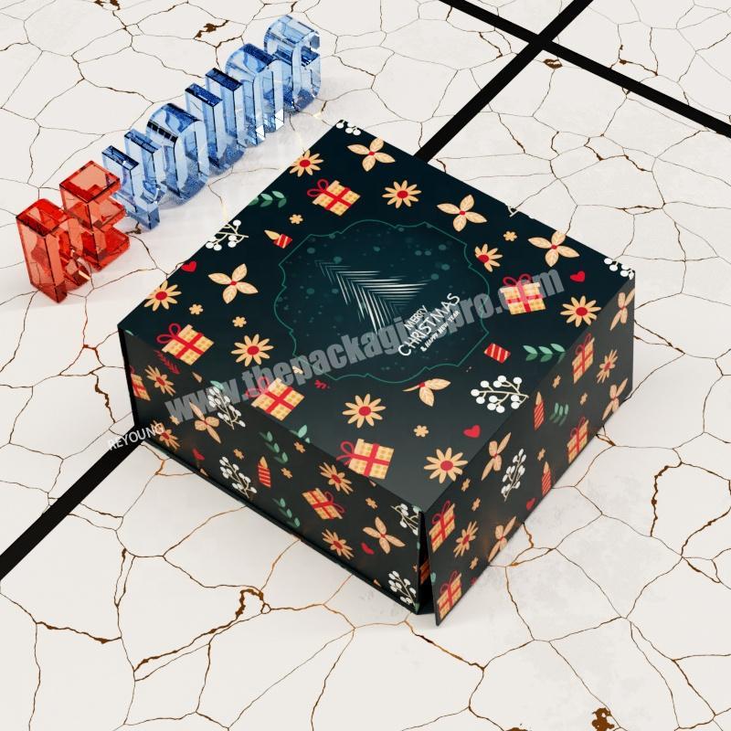 Custom In Stock Christmas Luxury Magnet Foldable Folding Magnetic Gift Box Packaging Box for Lipstick Perfume