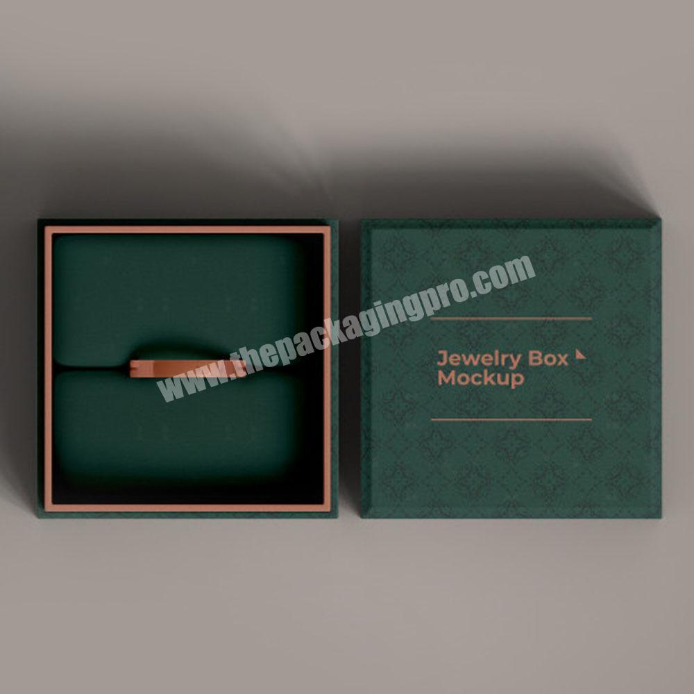 Custom Jewellery Packaging Luxury Paper Cardboard Jewelry  Box With Gold Stamp Logo luxury Paper PrintedJewelry Box