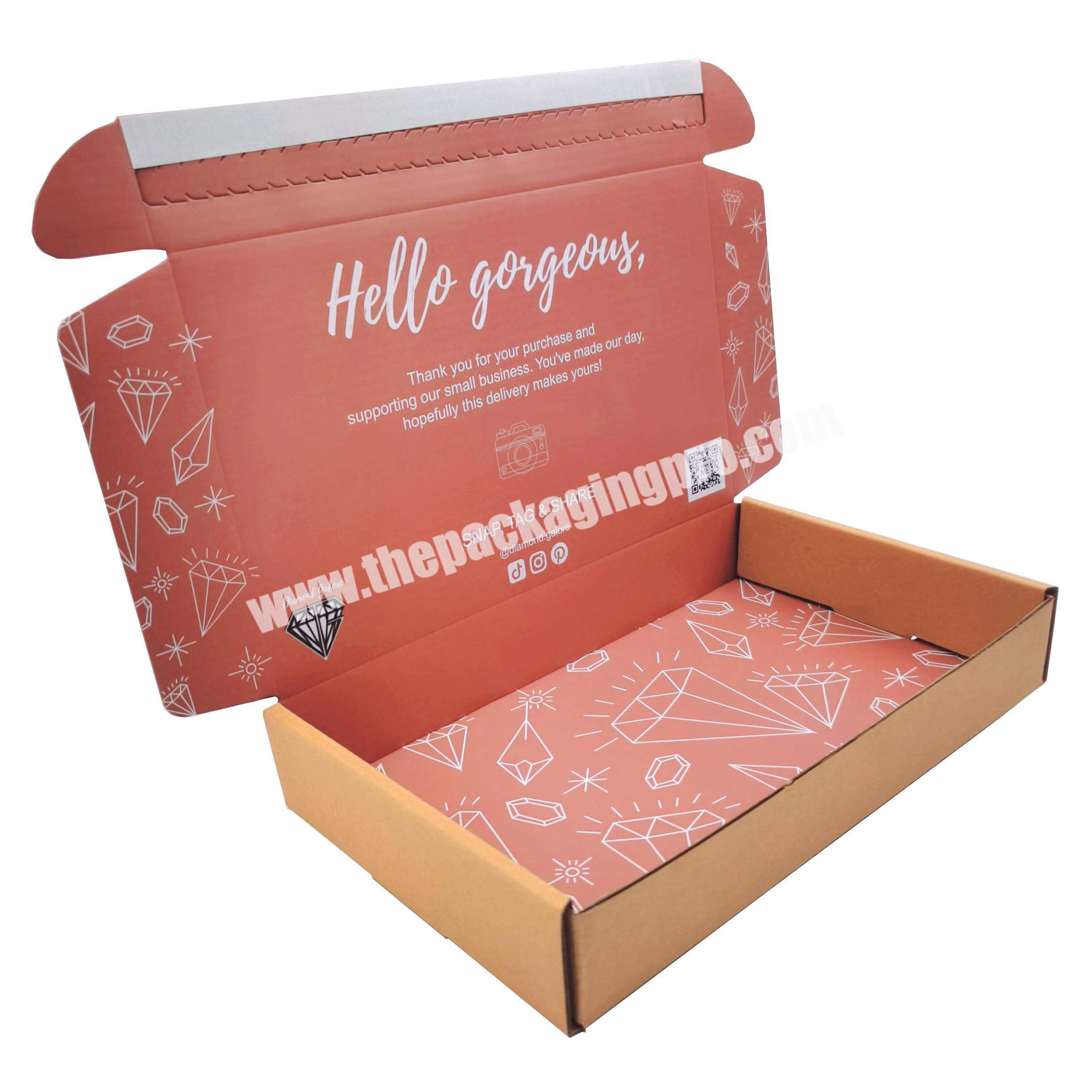 Fashionable Designing Shipping Boxes Mailer Boxes With Adhesive Tear Strip