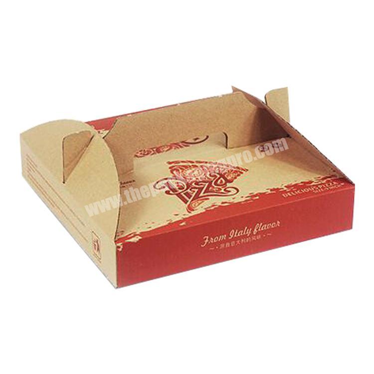 Custom LOGO different size corrugated pizza packaging paper box with handle