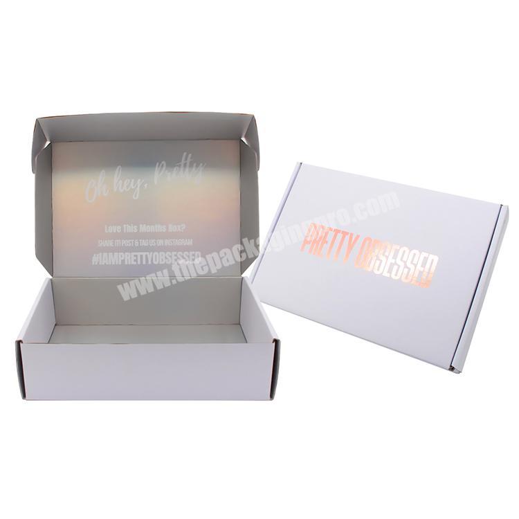 Custom Logo Cardboard Cartons Shipping Colored Mailer Box Cosmetic boxycharm subscription Mailing Corrugated Packaging Boxes